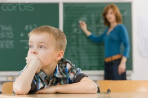 Distracted Student in Classroom